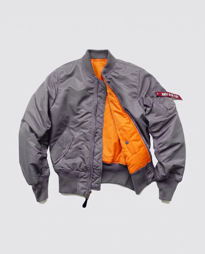 Herren Bomberjacke im Aviator-Stil mit kontrastierendem Innenfutter und Ärmtasche Drune
