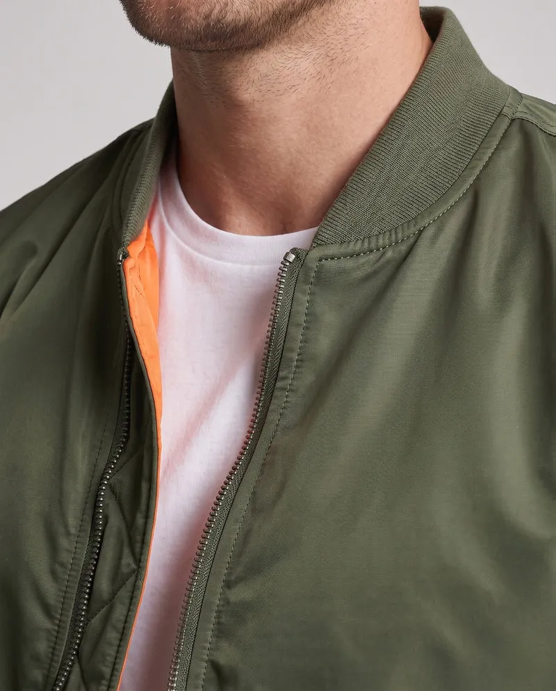 Herren Bomberjacke Pilotenjacke mit wärmendem Thermofutter und Utility-Tasche am Ärmel Drune
