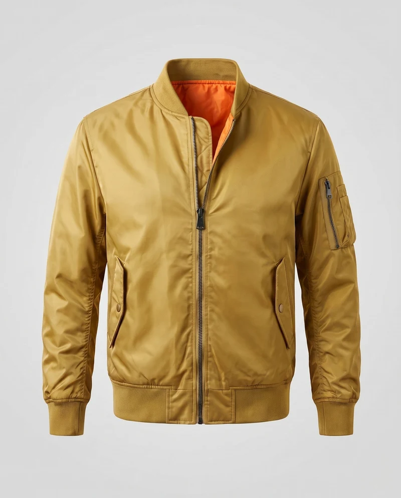 Herren Bomberjacke Pilotenjacke mit wärmendem Thermofutter und Utility-Tasche am Ärmel Drune