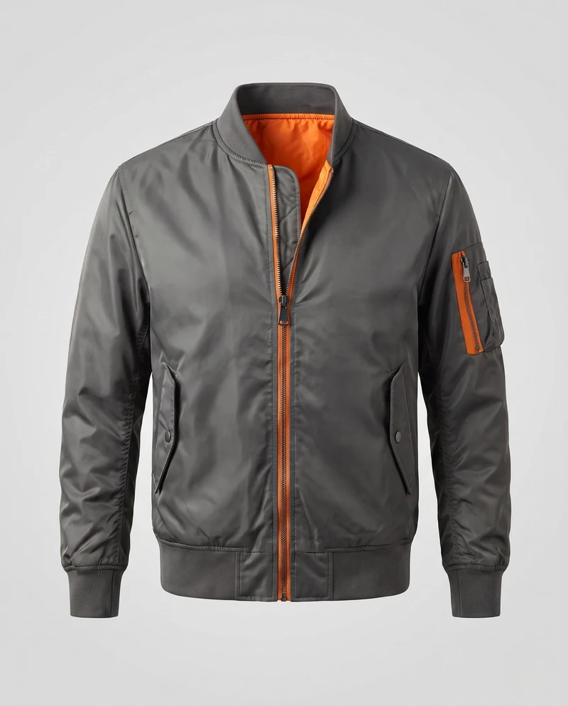 Herren Bomberjacke Pilotenjacke mit wärmendem Thermofutter und Utility-Tasche am Ärmel Drune