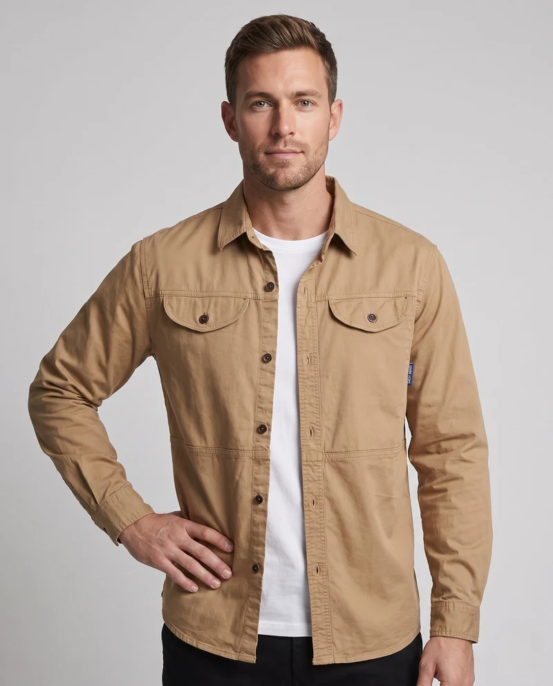 Herren Canvas-Überhemd Drune