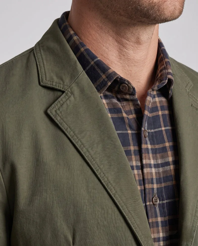 Männer Canvas Blazer im Field-Stil mit aufgesetzten Taschen und lässigem Schnitt Drune