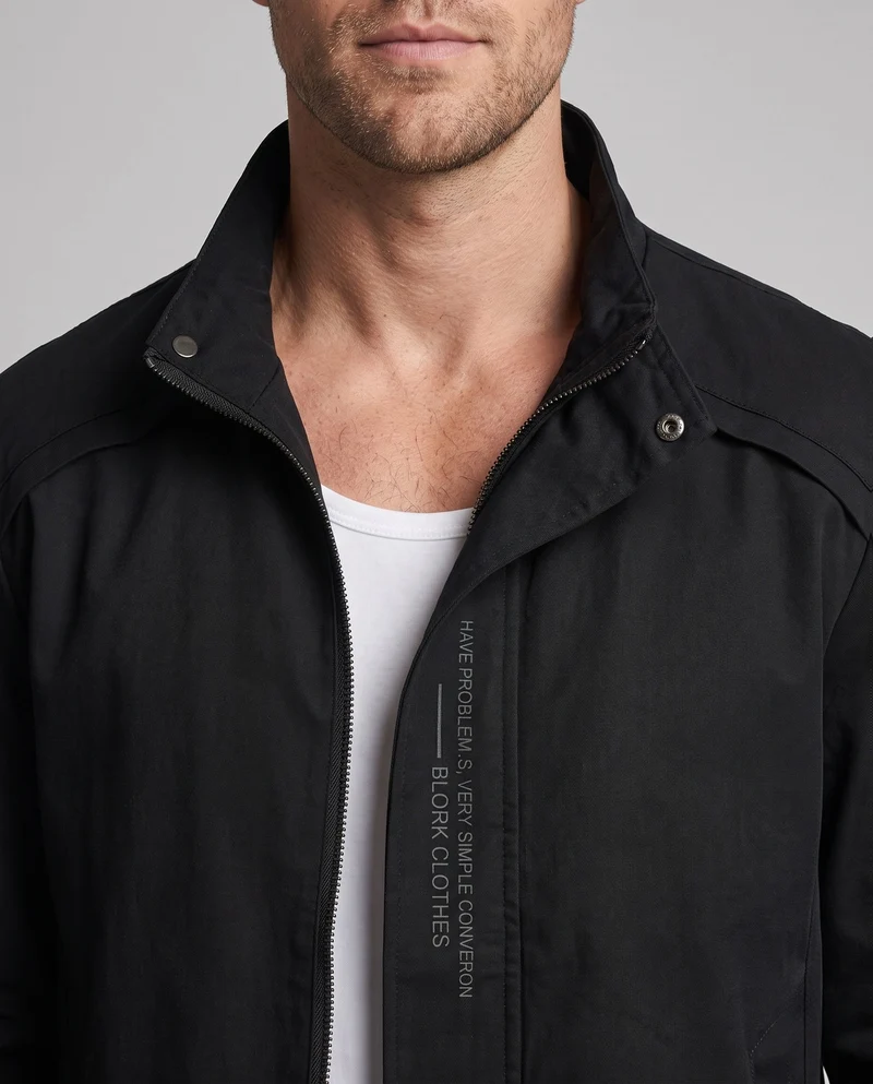 Herren Freizeit Bomberjacke im minimalistischen urbanen Look mit Stehkragen und gerippten Bündchen Drune