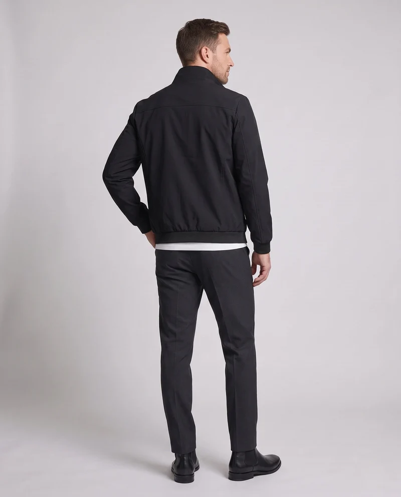 Herren Freizeit Bomberjacke im minimalistischen urbanen Look mit Stehkragen und gerippten Bündchen Drune
