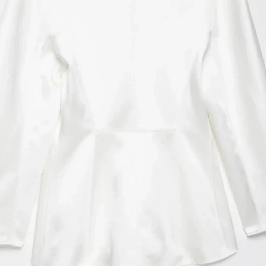 Damen Taillierte Blazerjacke mit asymmetrischer Knopfleiste und Rundhalsausschnitt Drune