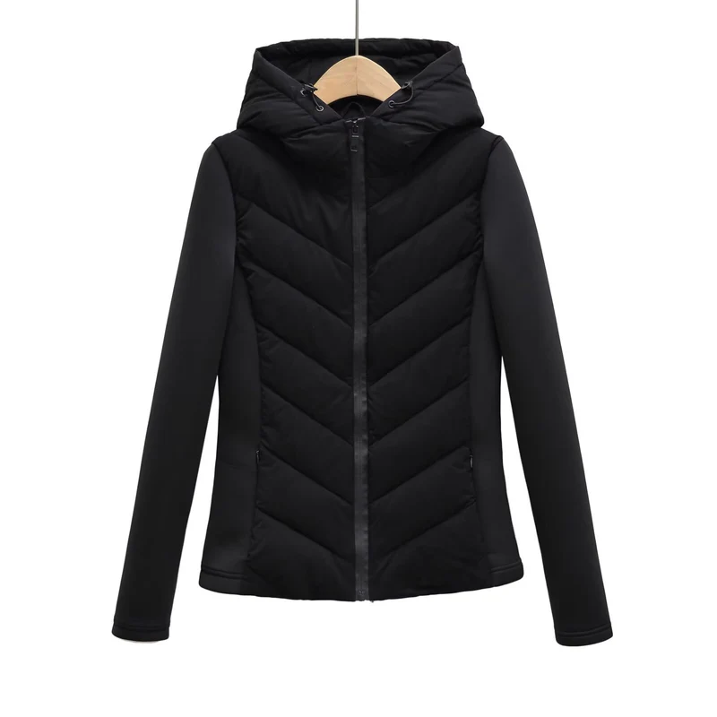 Damen Steppjacke mit Kapuze und Softshell‑Seiteneinsätzen Drune