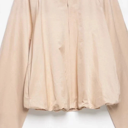 Damen Oversize‑Blousonjacke mit Funnelkragen, Raglanärmeln und verstellbarem Saum Drune