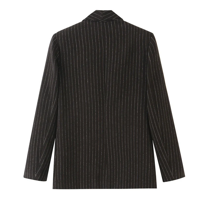 Damen Nadelstreifen-Blazer mit Schalkragen und leicht taillierter Silhouette Drune