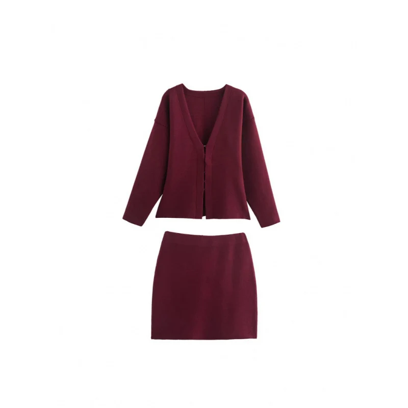 Damen Locker geschnittener Feinstrick-Cardigan mit tiefem V‑Ausschnitt und verdeckter Knopfleiste Drune