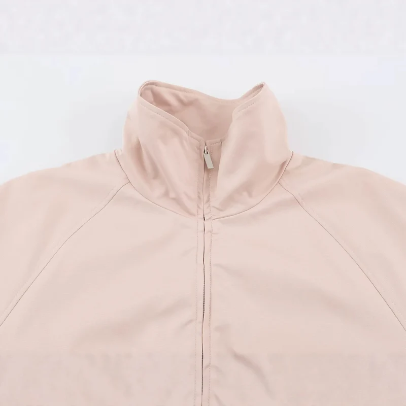 Damen Leichter Cropped‑Blouson mit hohem Funnelkragen und Raglanärmeln Drune