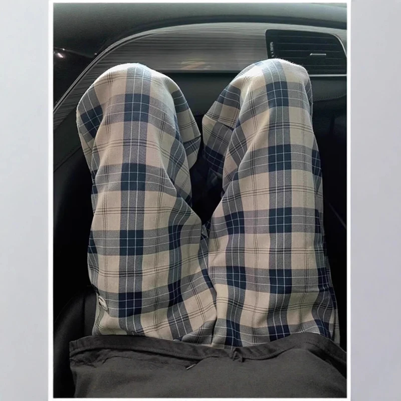 Herren Lässige Karottenhose mit Karo-Muster Drune