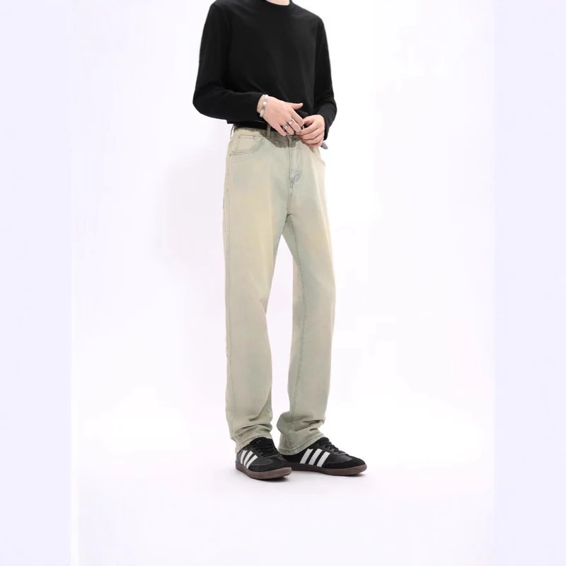 Herren Lässige Hochtaillierte Jeans Drune