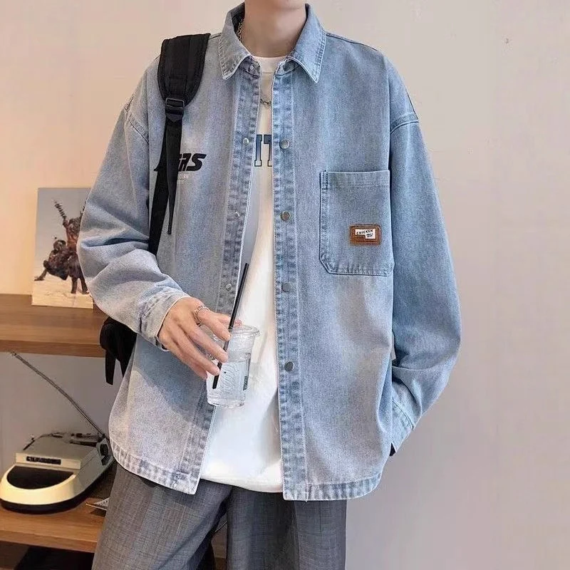 Herren Lässige Denim-Jacke Drune