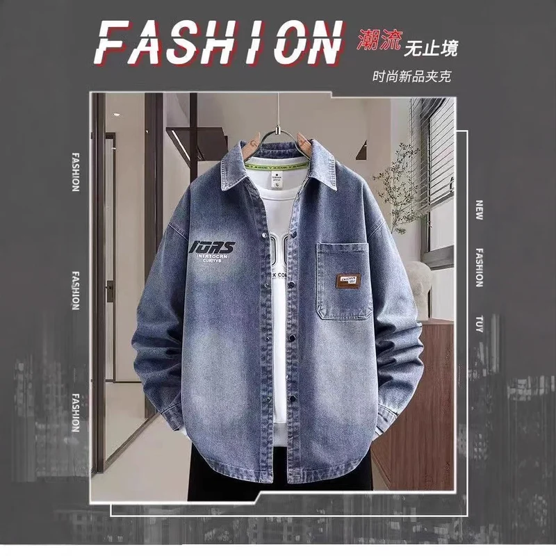 Herren Lässige Denim-Jacke Drune