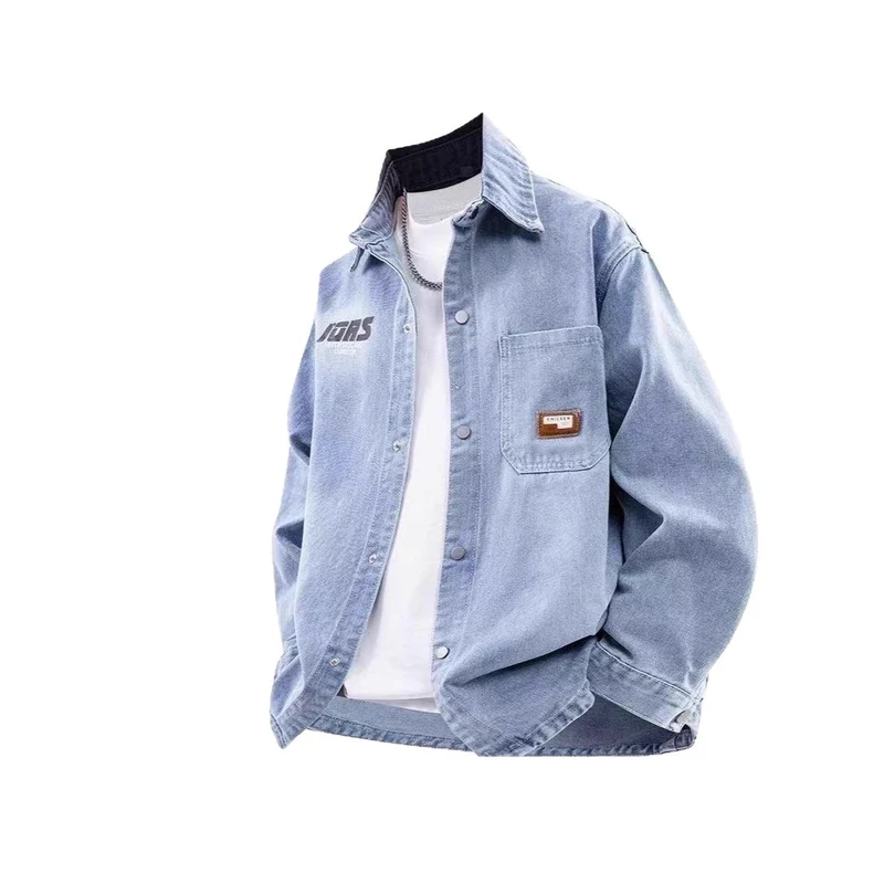 Herren Lässige Denim-Jacke Drune