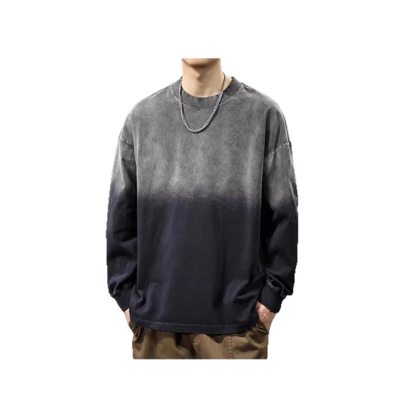 Herren Langarm-T-Shirt mit Ombre-Effekt Drune