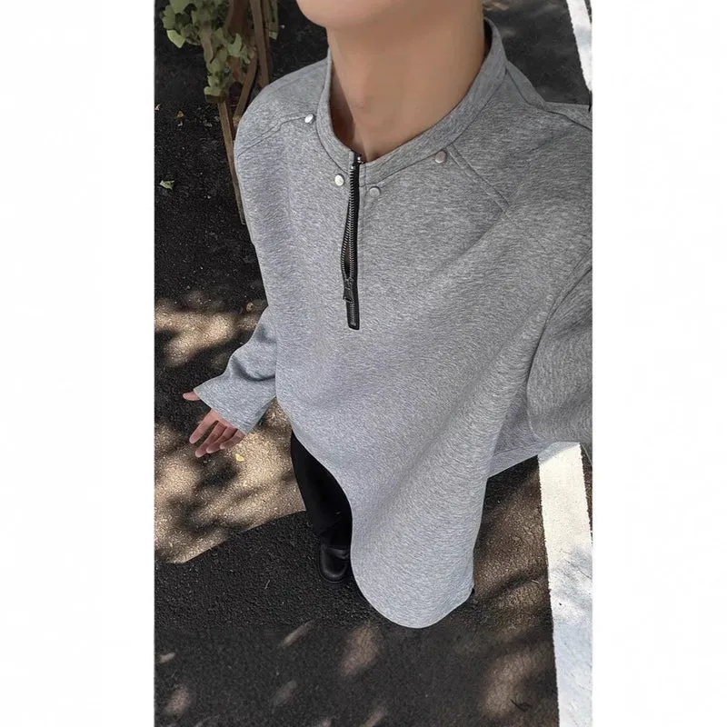 Herren Hochwertiger Stehkragenpullover Drune