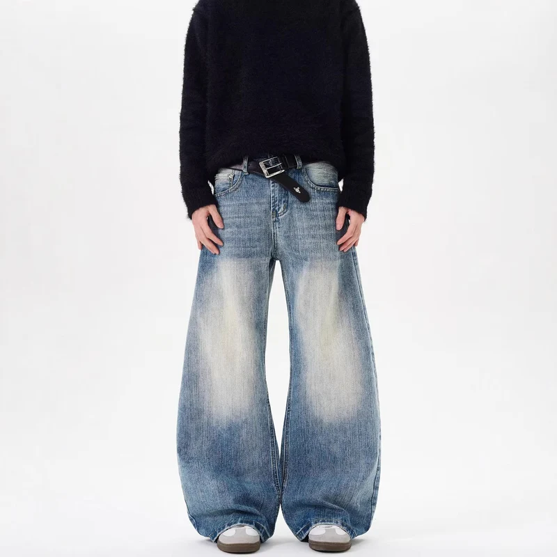Herren Hochgeschnittene Weitgeschnittene Jeans Drune
