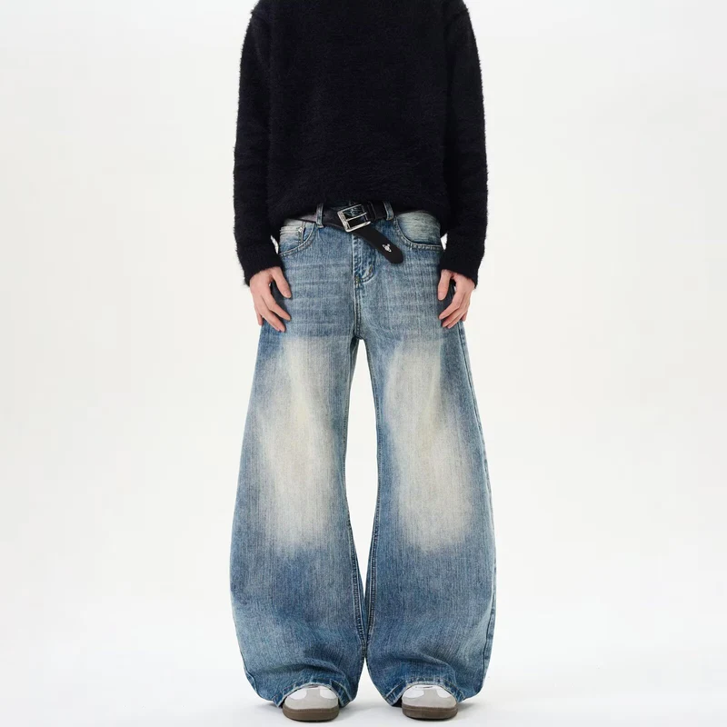 Herren Hochgeschnittene Weitgeschnittene Jeans Drune
