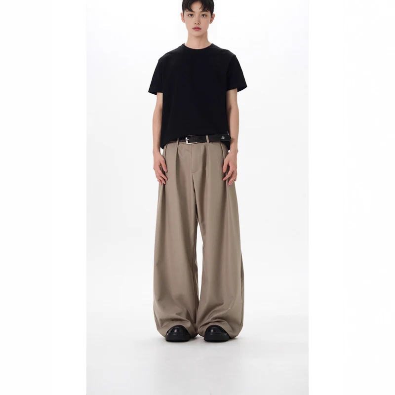 Herren Elegante Weitgeschnittene Stoffhose Drune