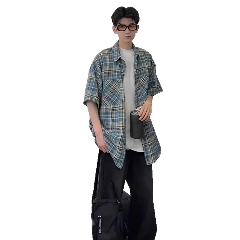 Herren Elegante und lässige Kurzarm-Hemdjacke Drune