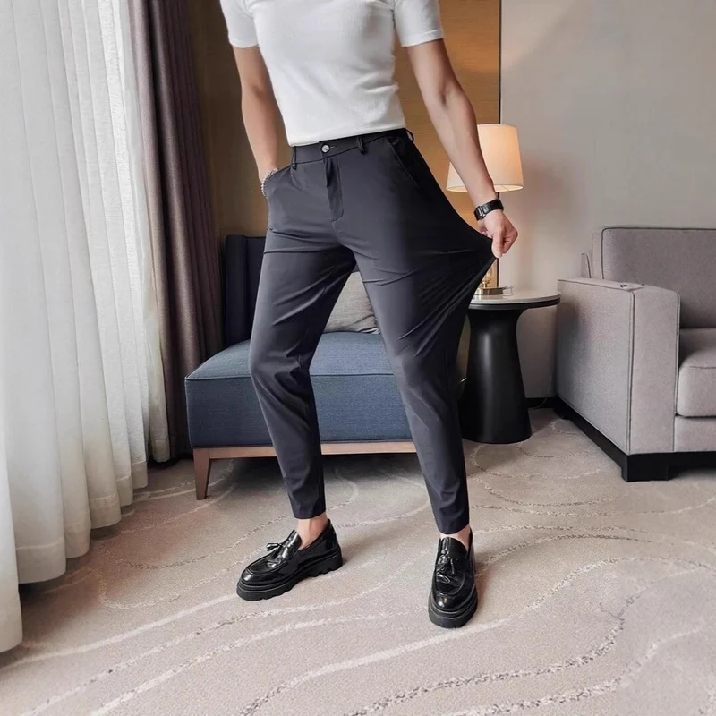 Herren Elegante Slim-Fit Hose Drune