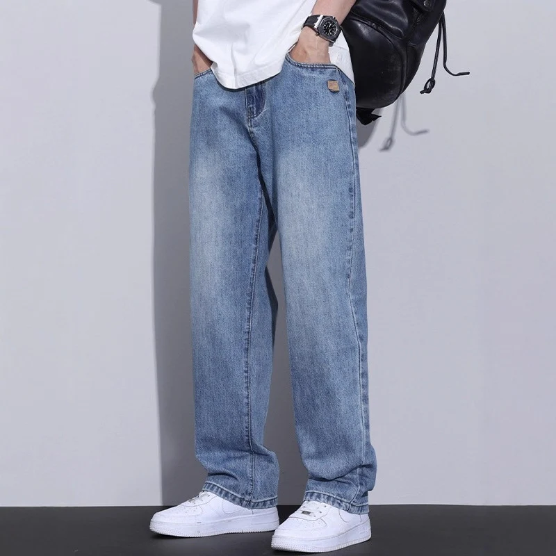 Herren Bequeme Weitbein-Jeans Drune
