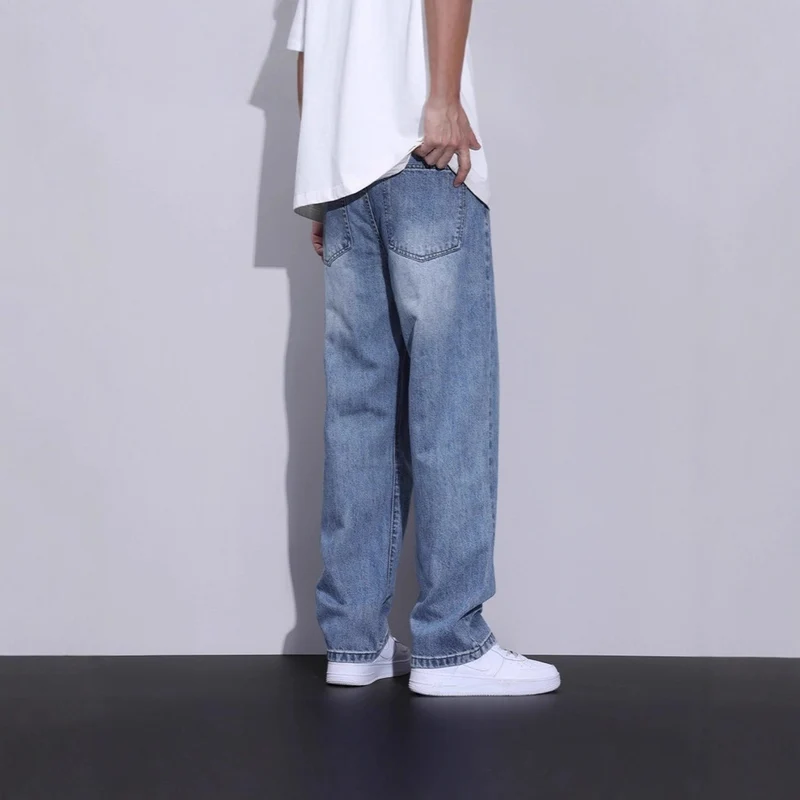 Herren Bequeme Weitbein-Jeans Drune