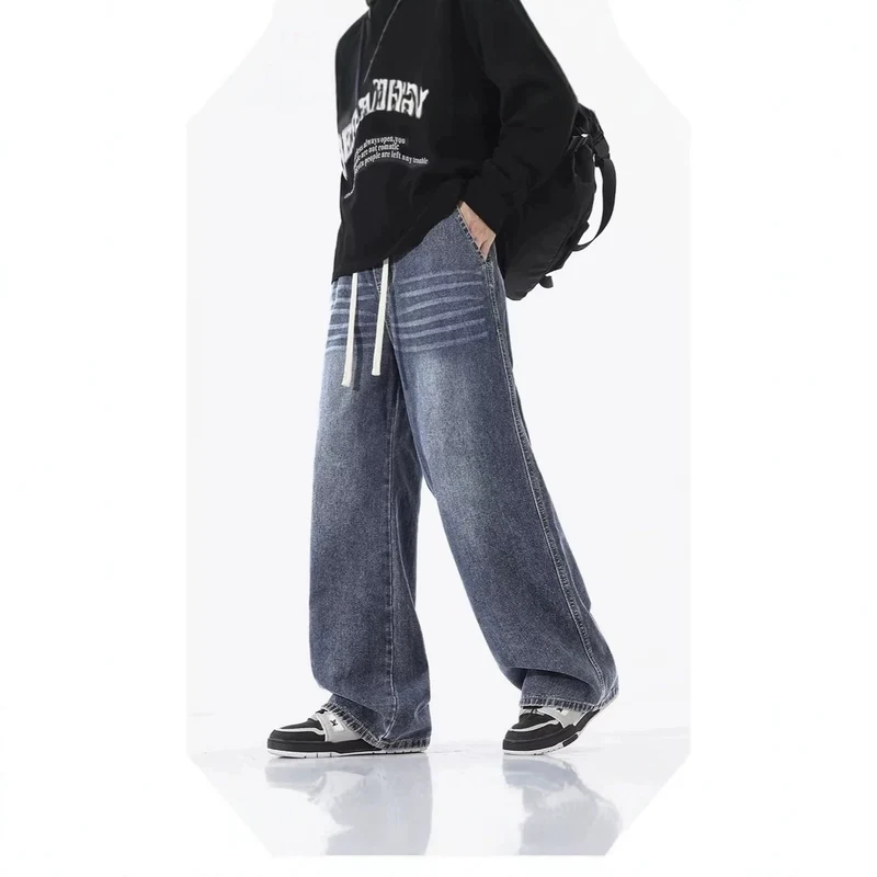 Herren Bequeme und lässige Weitgeschnittene Jeans Drune