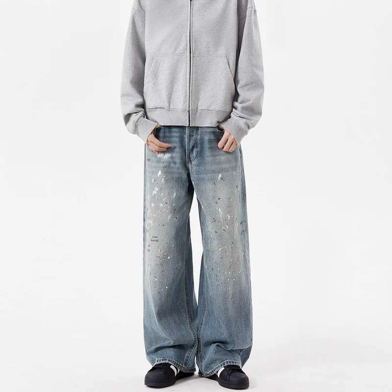 Damen Weitgeschnittene Jeans mit einzigartigen Zerstörungsdetails Drune