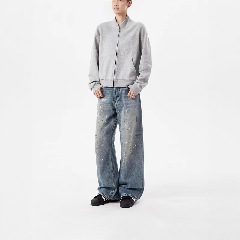 Damen Weitgeschnittene Jeans mit einzigartigen Zerstörungsdetails Drune
