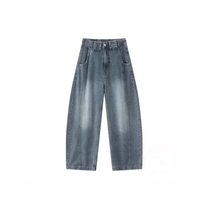 Damen Weitgeschnittene Jeans mit ausgefallenem Used-Look Drune