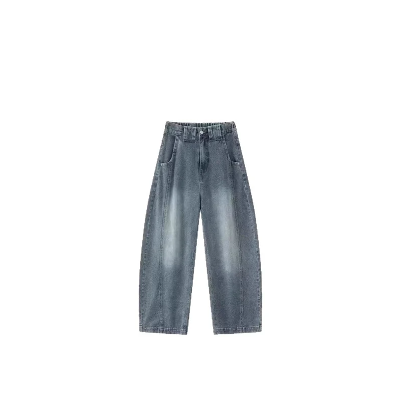 Damen Weitgeschnittene Jeans mit ausgefallenem Used-Look Drune