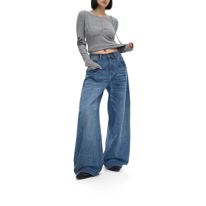 Damen Weitgeschnittene Jeans Drune 1787982170