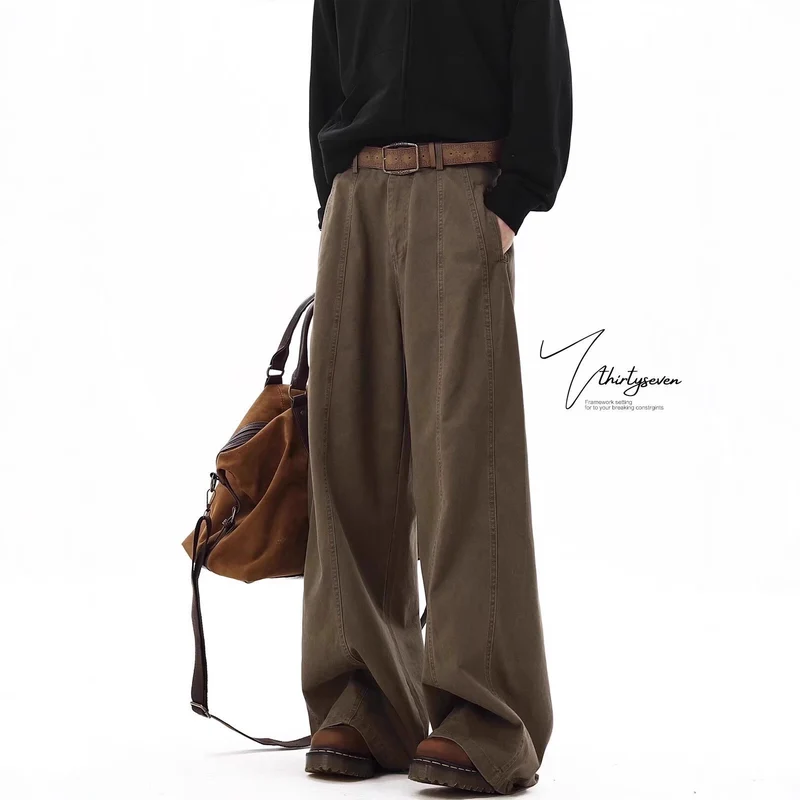 Damen Weitgeschnittene Hose mit Bundfalten Drune