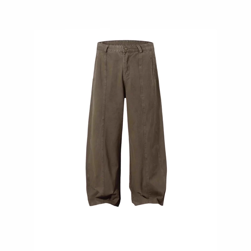 Damen Weitgeschnittene Hose mit Bundfalten Drune