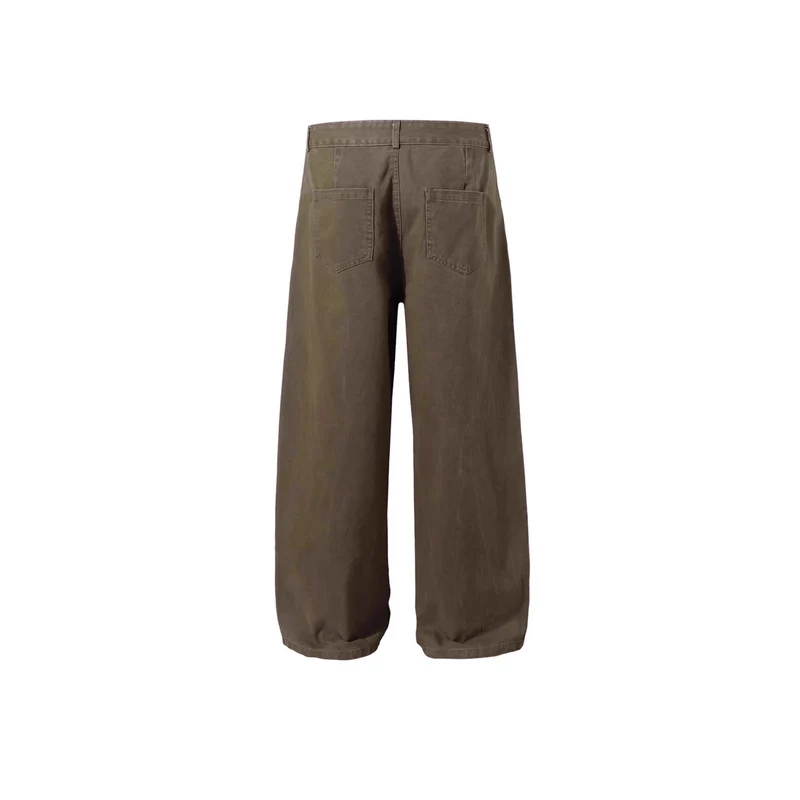 Damen Weitgeschnittene Hose mit Bundfalten Drune