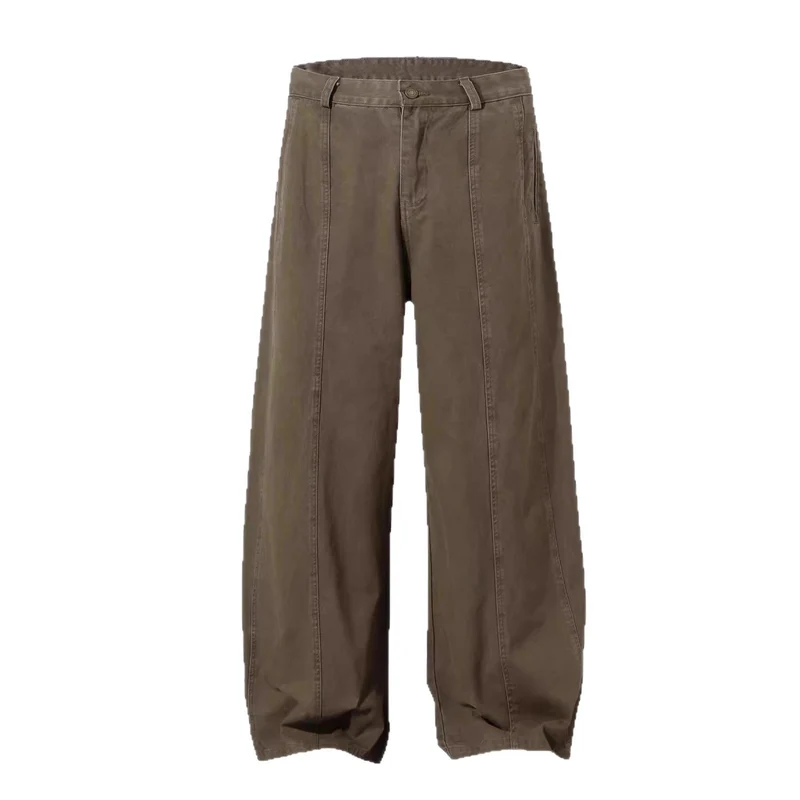 Damen Weitgeschnittene Hose mit Bundfalten Drune