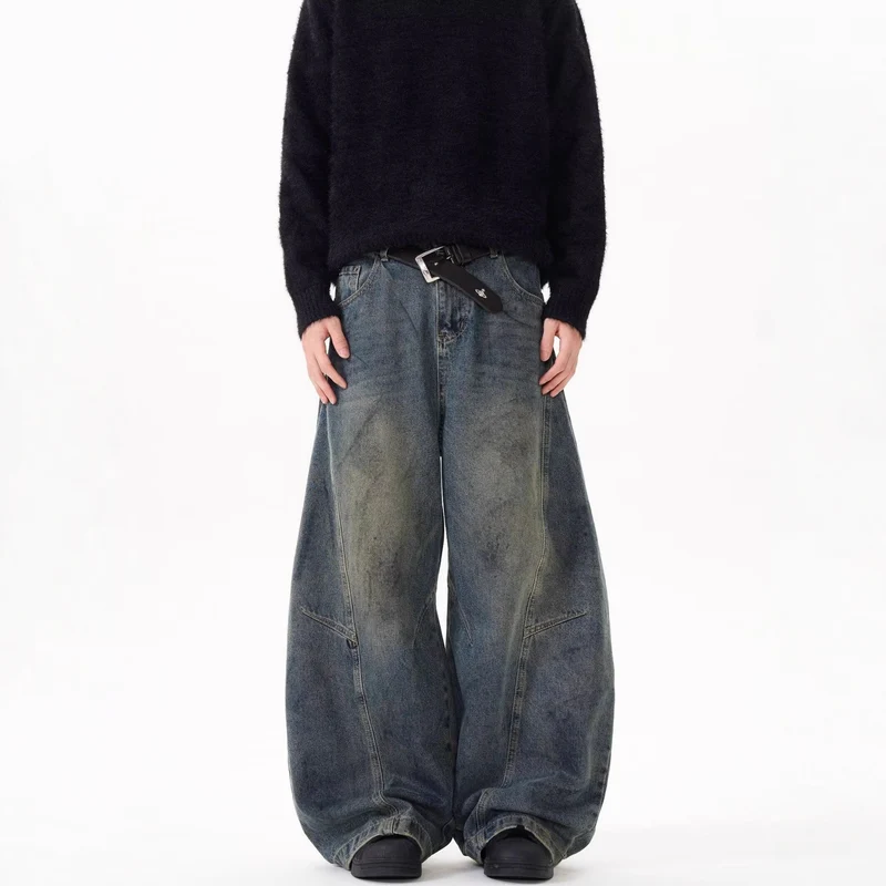 Damen Weitgeschnittene Hochbundjeans Drune