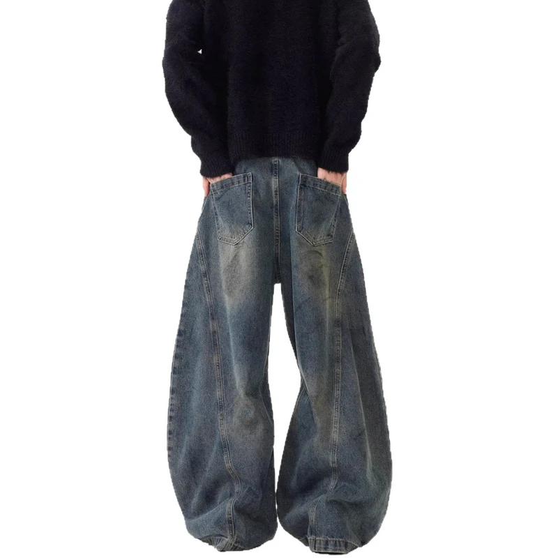 Damen Weitgeschnittene Hochbundjeans Drune