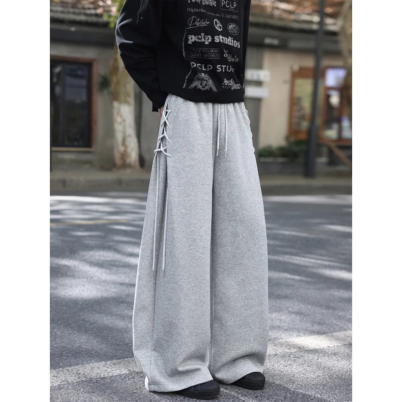 Damen Weitgeschnittene Freizeithose mit Schnürdetails Drune