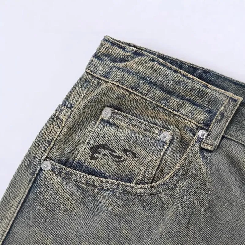 Damen Weitgeschnittene Destroyed Jeans Drune