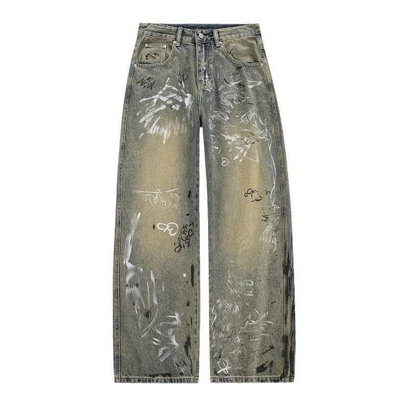 Damen Weitgeschnittene Destroyed Jeans Drune