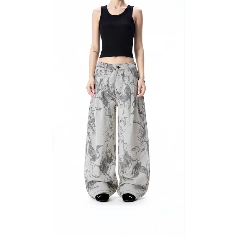 Damen Weitgeschnittene Designer-Jeans Drune