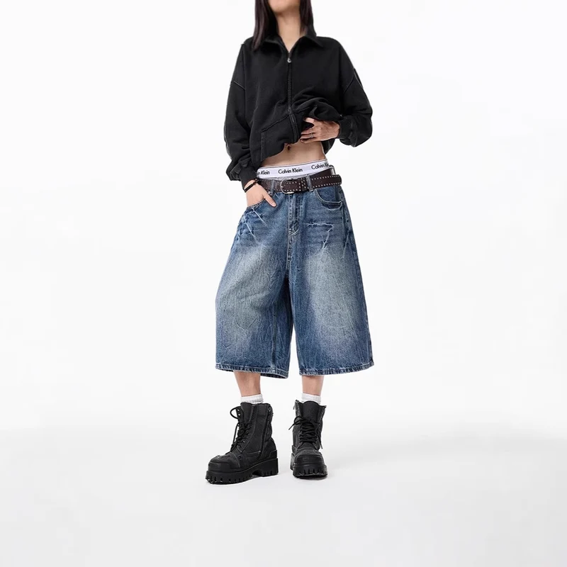 Damen Weitgeschnittene Denim-Culotte Drune