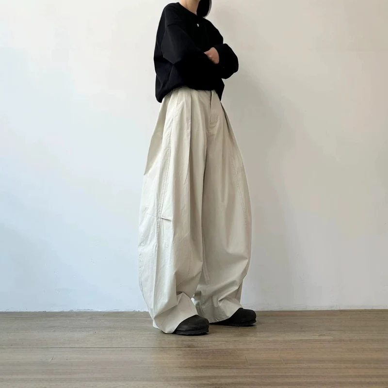Damen Weitgeschnittene Chino-Hose Drune