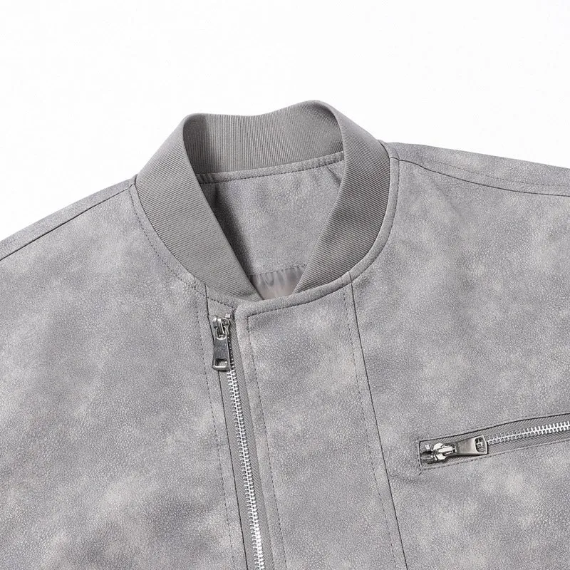 Herren Oversize Bomberjacke im Utility-Look mit Ärmeltasche, Rippbündchen & verdecktem Reißverschluss Drune