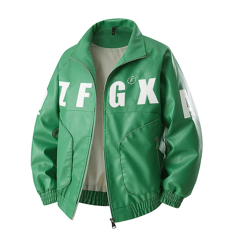Herren Oversize Bomberjacke im Sportlichen Look mit großen Letter-Applikationen Drune