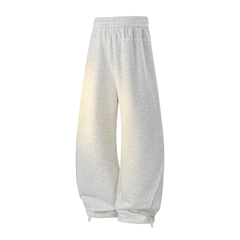 Herren Oversize-Baggy-Jogginghose mit Tunnelzug, seitlicher Druckknopfleiste & verstellbaren Beinabschlüssen Drune