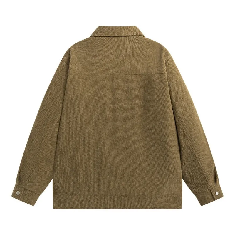 Herren Overshirt-Jacke im Utility-Design mit Druckknopfleiste und aufgesetzten Eingrifftaschen Drune